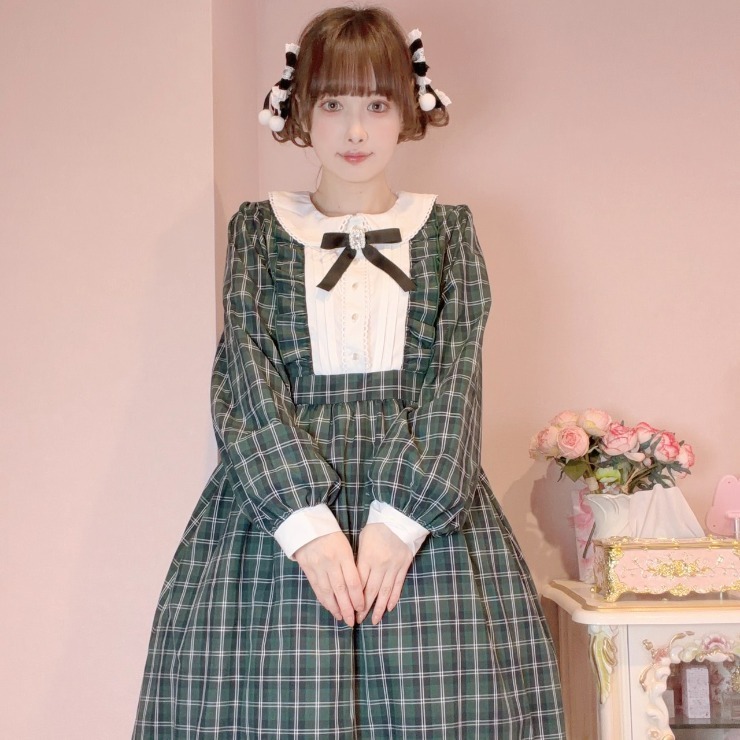 レディース【3L・4L】 チェックワンピース（majoretty×まゆろん