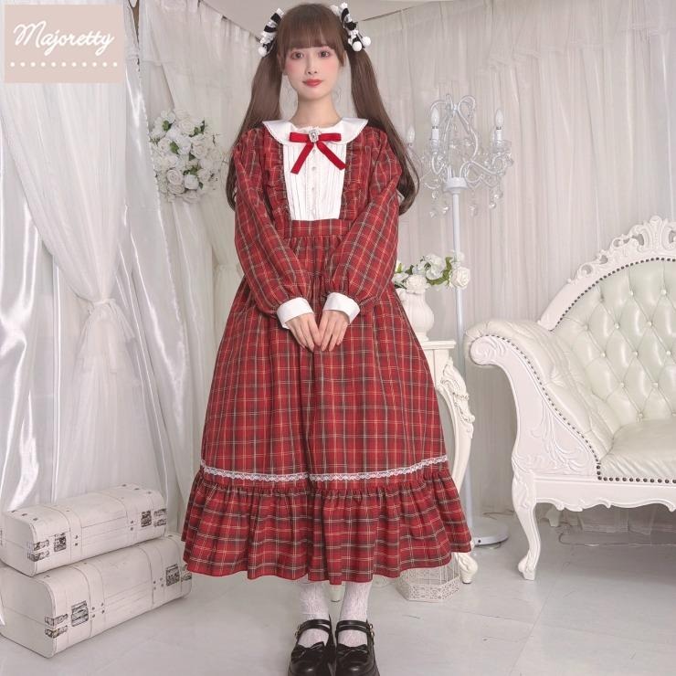 レディース【3L・4L】 チェックワンピース（majoretty×まゆろん