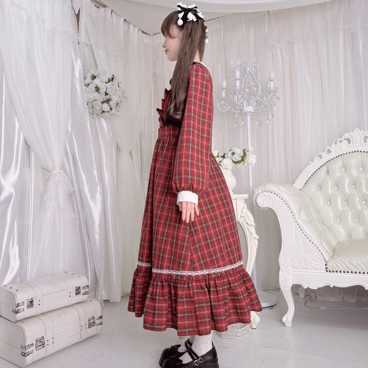 レディース【3L・4L】 チェックワンピース（majoretty×まゆろん