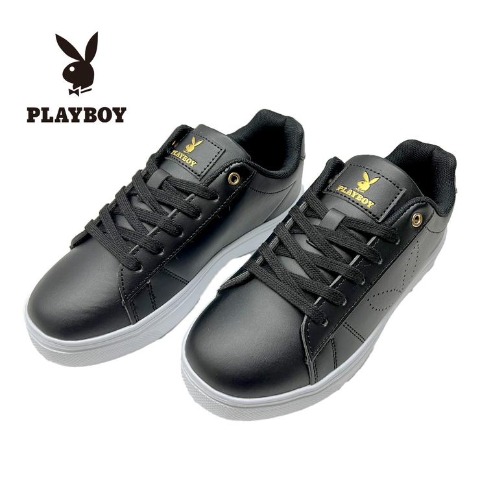 レディース【23.0～24.5cm】　レースアップ厚底スニーカー（PLAYBOY）