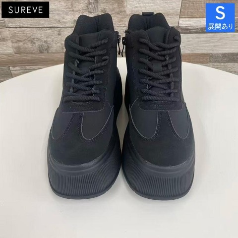 レディース【S～LL】　厚底ハイカットスニーカー(SUREVE）