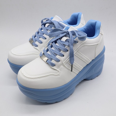 レディース【M～LL】　配色厚底スニーカー