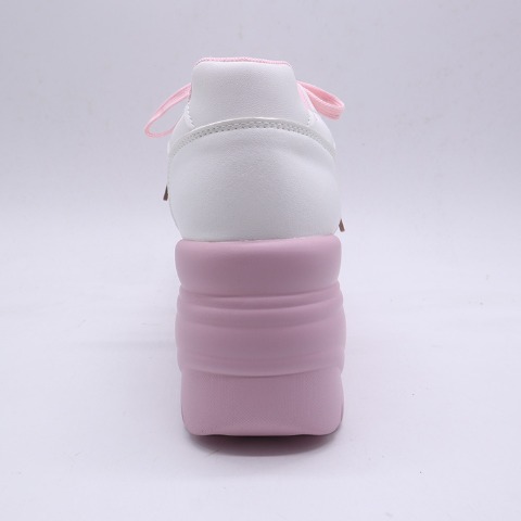 レディース【M～LL】　配色厚底スニーカー