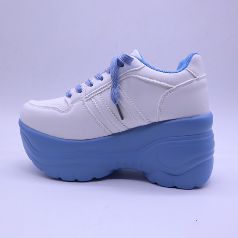 レディース【M～LL】　配色厚底スニーカー