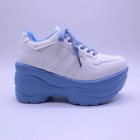 レディース【M～LL】　配色厚底スニーカー