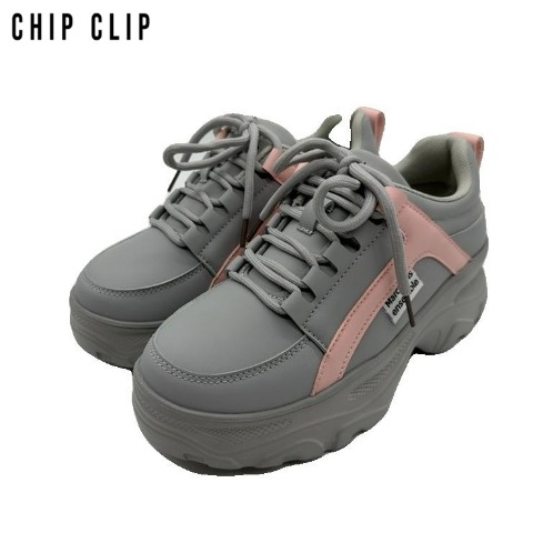 レディース【M～LL】　厚底スニーカー（CHIP CLIP）