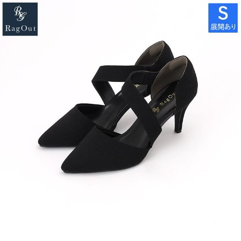 レディース【S～LL】　斜めベルトセパレートパンプス（RagOut）