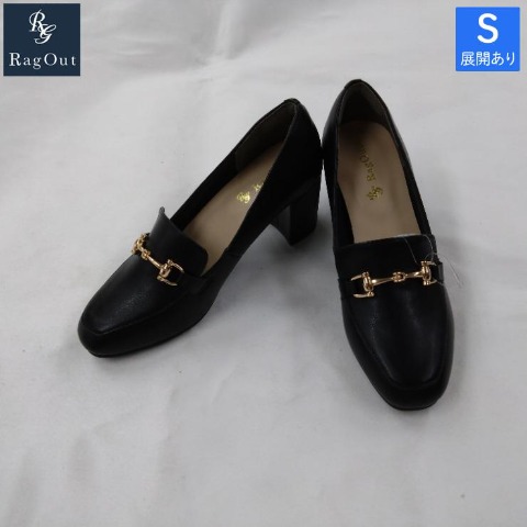 レディース【S】　ビット太ヒールパンプス（RagOut）