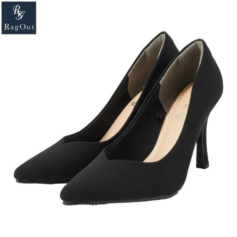 レディース【S～LL】　ポインテッドVカットパンプス（RagOut）