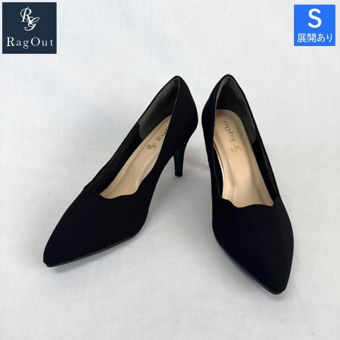 レディース【S～LL】　幅広甲フラワーカットパンプス（RagOut）