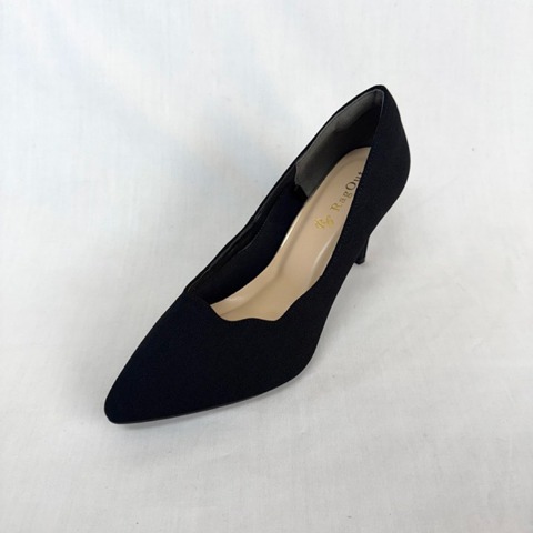 レディース【S～LL】　幅広甲フラワーカットパンプス（RagOut）