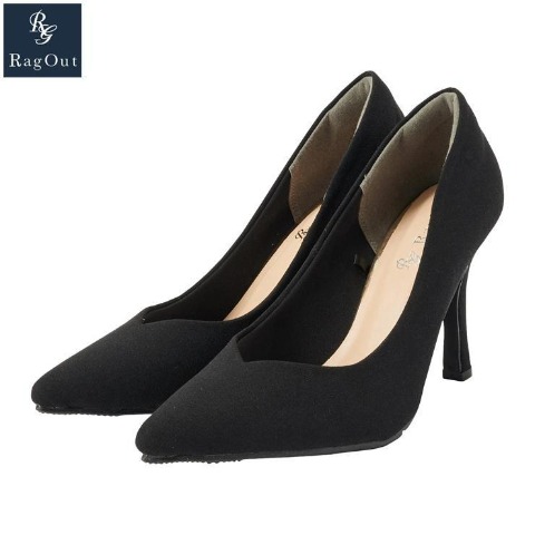 レディース【3L・4L】　ポインテッドVカットパンプス（RagOut）