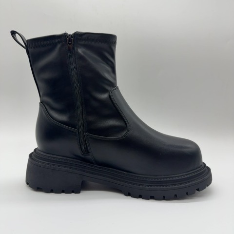 レディース【S～LL】　幅広ストレッチショートブーツ（CHIP CLIP）