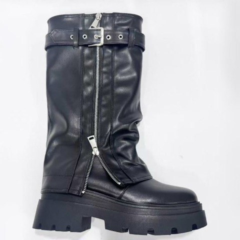 レディース【M～LL】　ハトメベルト使いカバーブーツ（SUREVE）