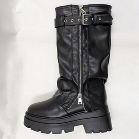 レディース【M～LL】　ハトメベルト使いカバーブーツ（SUREVE）