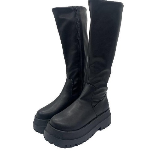 レディース【S～LL】　厚底ロングブーツ（CHIP CLIP）