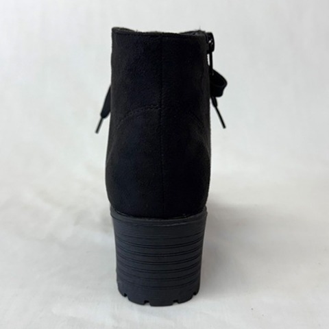 レディース【M～LL】　レースアップショートブーツ（CHIP　CLIP）