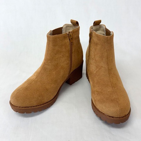 レディース【M～LL】　起毛サイドゴアショートブーツ（CHIP CLIP）