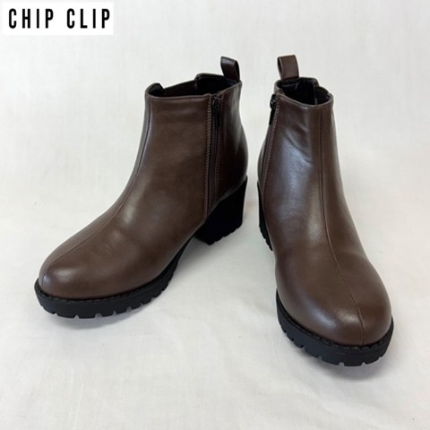 レディース　サイドゴアショートブーツ（CHIP CLIP）