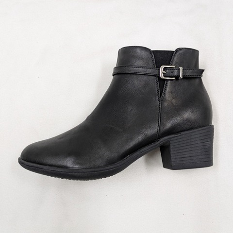 レディース【M～3L】　防滑サイドベルトショートブーツ