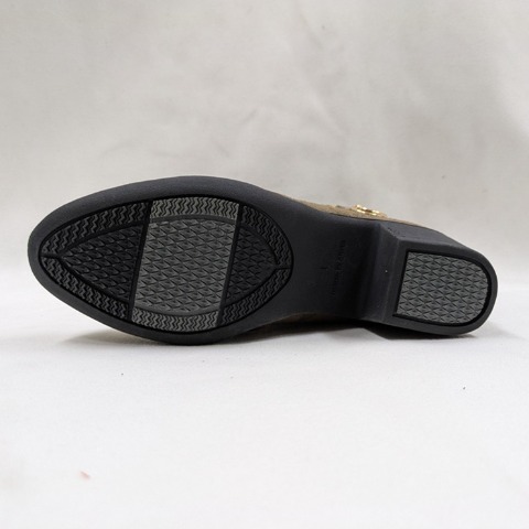 レディース【M～3L】　防滑ジップ使いニットショートブーツ