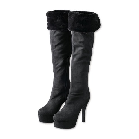 レディース【M～LL】　折り返しロングブーツ（SUREVE）