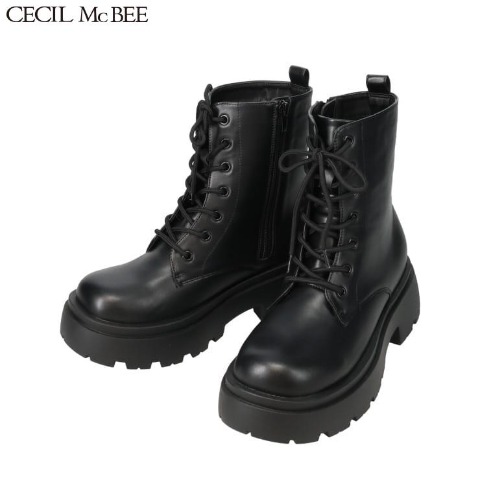 レディース　厚底レースアップブーツ（CECIL McBEE）