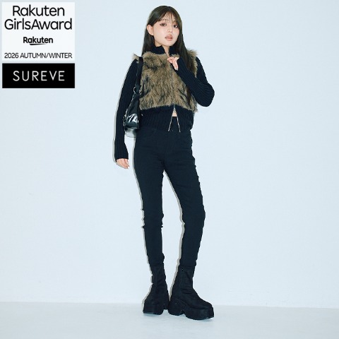 レディース　起毛ゴツソールストレッチスエードブーツ（SUREVE）