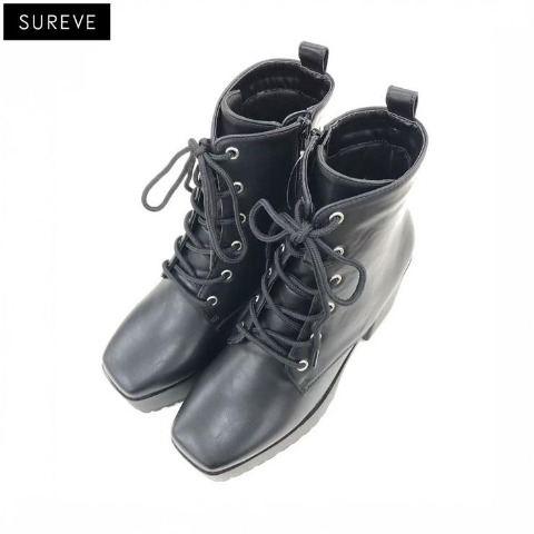 レディース　レースアップモールドソールブーツ（SUREVE）
