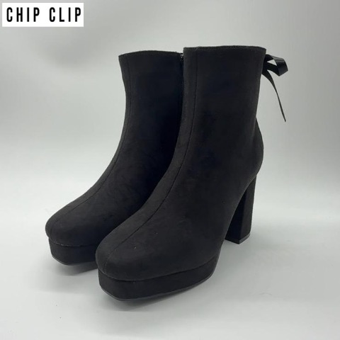 レディース　バックレースアップショートブーツ（CHIP CLIP）
