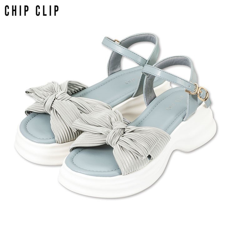 レディース【M～LL】 プリーツリボンサンダル（CHIP CLIP） | アベイル