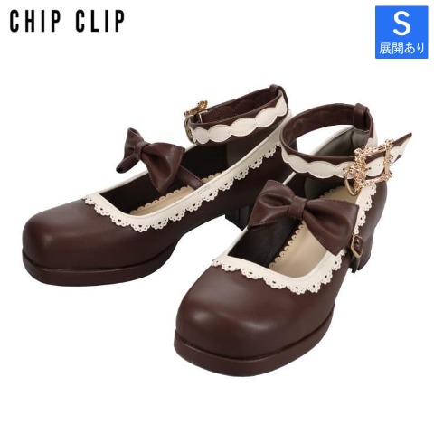 レディース【S～L】　リボンストームパンプス（CHIP CLIP×五月アイ）