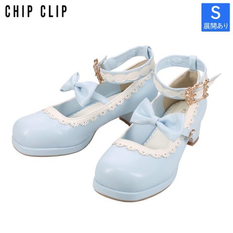 レディース【S～L】　リボンストームパンプス（CHIP CLIP×五月アイ）