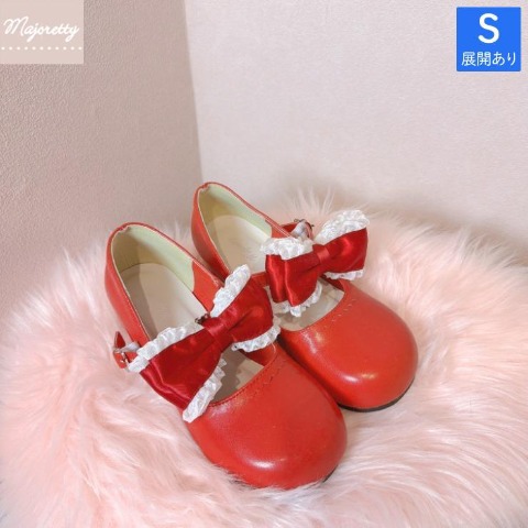 レディース【S～L】　ヒールリボンパンプス（まゆろん×majoretty）