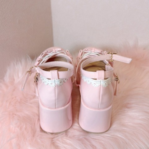 レディース【S～L】　厚底リボンパンプス（まゆろん×majoretty）