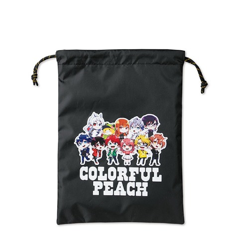 マルチ巾着バッグ（カラフルピーチ）