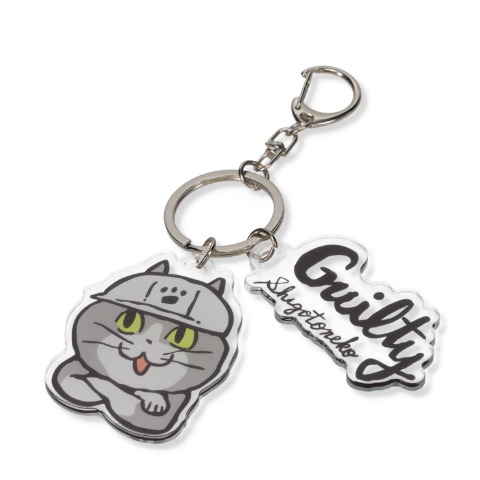 2連アクリルチャーム（仕事猫）