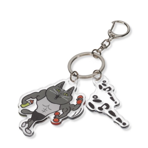 2連アクリルチャーム（仕事猫）