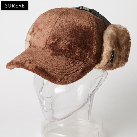 耳付キャップ（SUREVE） ブラウン 215