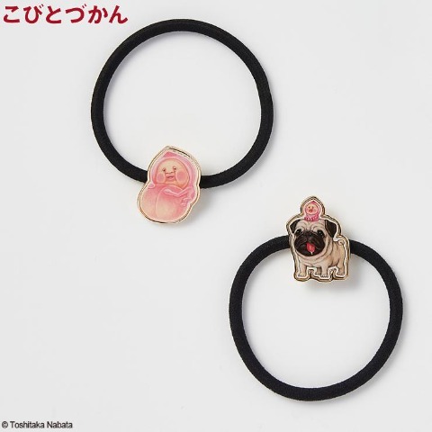 ヘアゴム2点セット（カクレモモジリ・ガルシア）