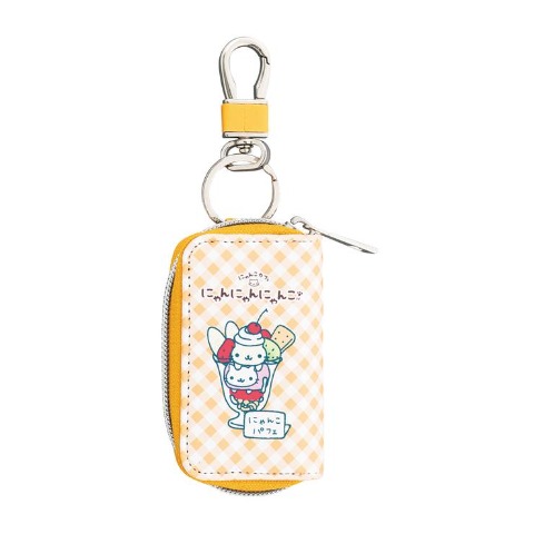 ナスカン付キーケース（にゃんにゃんにゃんこ）