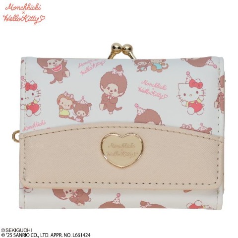 がま口財布（モンチッチ×ハローキティ） アイボリー 314