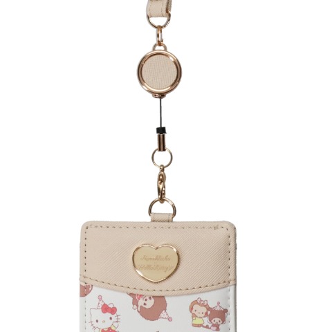 リール付パスケース（モンチッチ×ハローキティ）