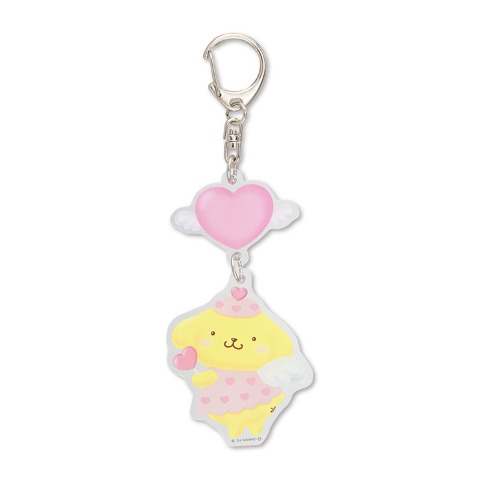 ポムポムプリン 天使 エンジェル ぬいぐるみ キーホルダー ハート 2000
