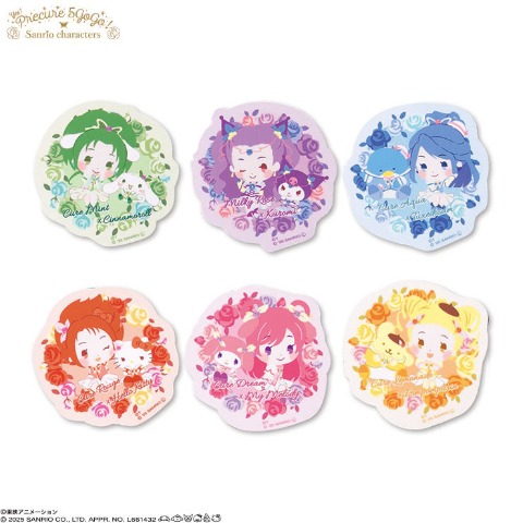 ステッカー6枚セット（Yes! プリキュア5GoGo!×Sanrio characters）