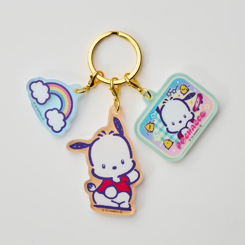 3連アクリルキーホルダー（ポチャッコ）