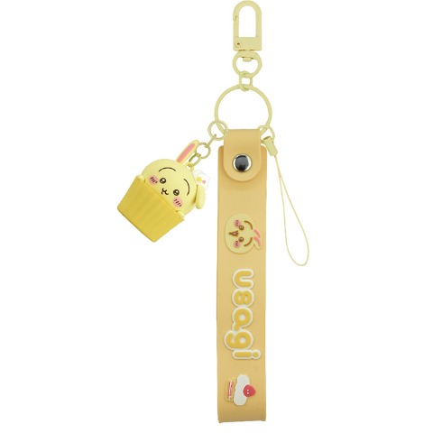 3Dマスコット付ハンドストラップ（うさぎ）