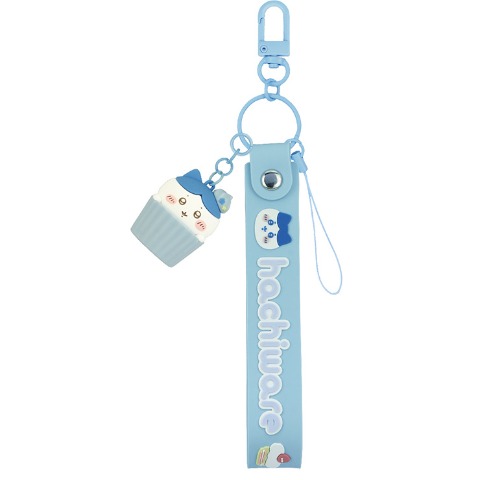 3Dマスコット付ハンドストラップ（ハチワレ）