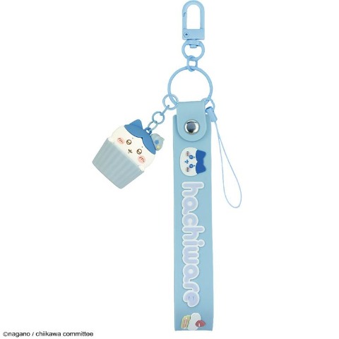 3Dマスコット付ハンドストラップ（ハチワレ）