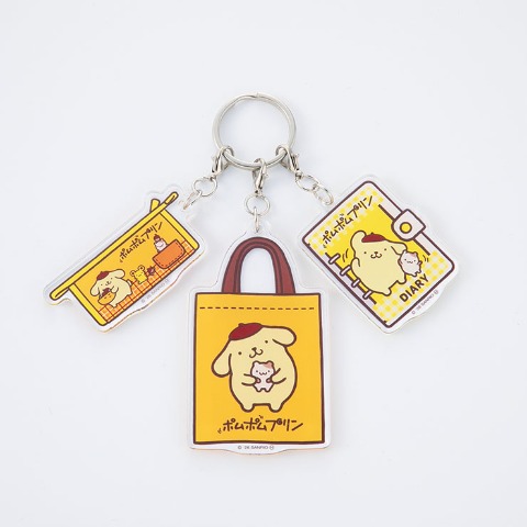 3連アクリルチャーム（ポムポムプリン）